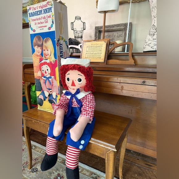 Vintage 1960's 32" The Original Knickerbocker Raggedy Andy with box - Picture 7 of 13
